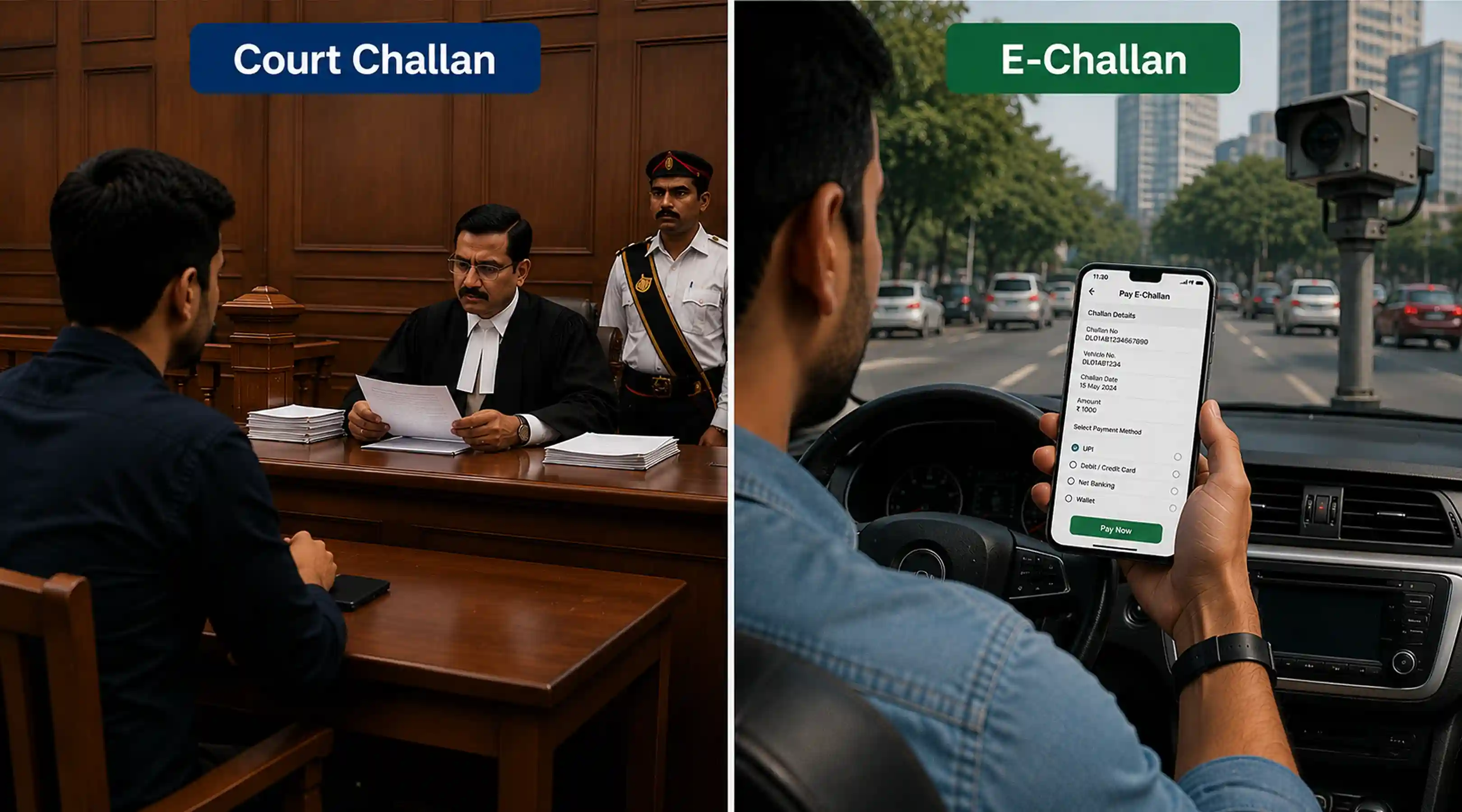 e-challan vs court challan