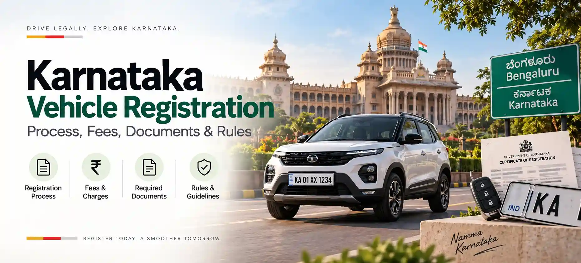 Karnataka Vehicle Registration: Process, Fees, Documents & Rules